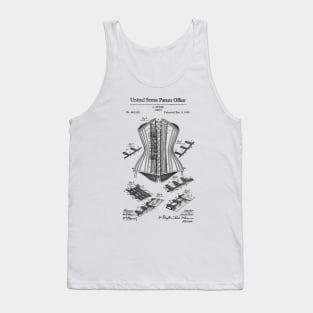 Corset Patent Balck Tank Top